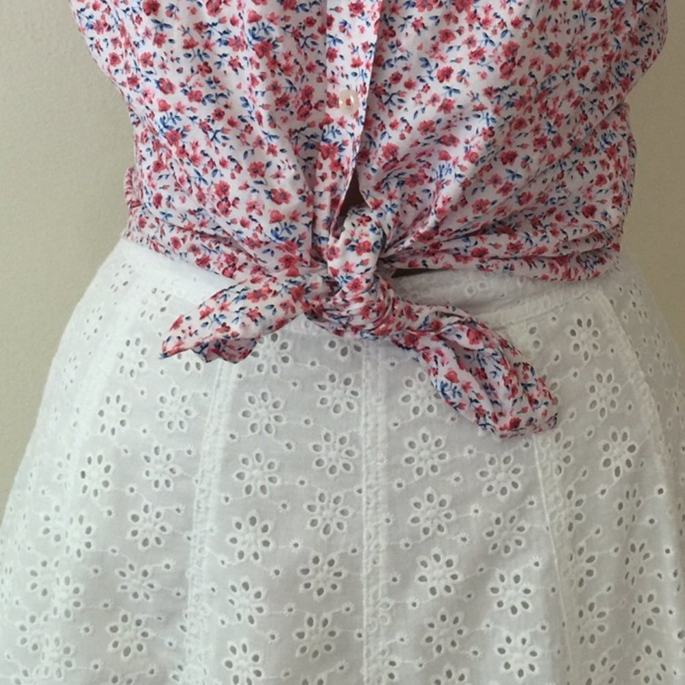 White Eyelet Skirt -Marie Lund Copenhagen, Denmark